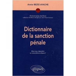 Dictionnaire De La Sanction Penale - Annie Beziz-ayache
