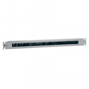 Digital Data Communications equip 19" Passe-c&acirc;ble pour Panel 1 U, gris-lumi&egrave;re (RAL7035) avec brosse et &eacute;triers de retenu de