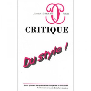 Revue Critique T.752/3, Du Style ! , Revue Generale Des Publications Francaises Et Etrangeres - Revue Critique