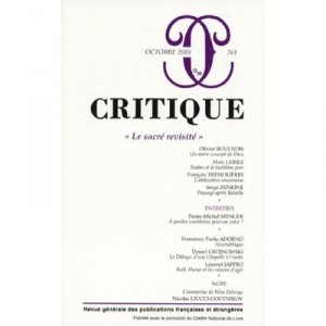 Revue Critique T.761, Le Sacre Revisite - Revue Critique