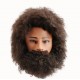 Celebrity Tête de mannequin Afro Tyrone Cheveux humains avec barbe et moustache