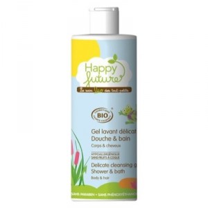 Chefaro Gel lavant bébé douche et bain corps et cheveux bio Happy Future