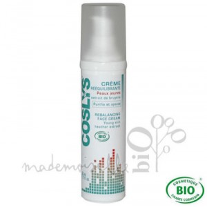 Coslys Crème Rééquilibrante Visage Peaux Jeunes