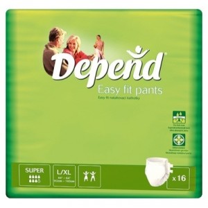 Depend 3252491 Couches Easy Fit Large/Extra Large 16