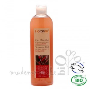 Florame Gel Douche bois de rose bio 1L