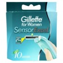 Gillette 105536 10 lames de rasoir SensorExcel For Women