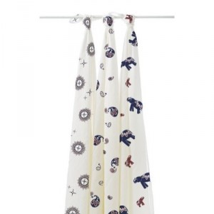 Aden + Anais - 9203 - Set 3 in Moussline Bamboo Nappies - Diwali