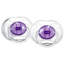 Avent - SCF170/21 - 2 sucette Transparentes - Silicone - 3-6 Mois
