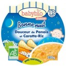 Assiette Menu Bonne Nuit Douceur de Panais et carotte - Riz