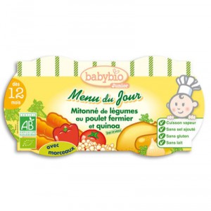 BABYBIO 2 Bols Légumes Poulet Quinoa