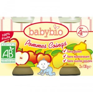 Petits Pots Fruits Pomme et Coing Bio - Babybio