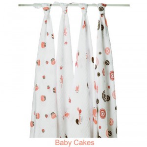 Aden + Anais - 2030 - Coffret de 4 Maxi-Langes - Baby Cakes