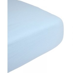 Baby Sun Nursery - MU11 470 - Drap Housse - Jersey Extensible - 100% Coton - Bleu - 70 x 140 cm