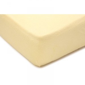 Baby Sun Nursery - MU11 540 - Drap Housse - Jersey Extensible - 100% Coton - Jaune - 40 x 80 cm