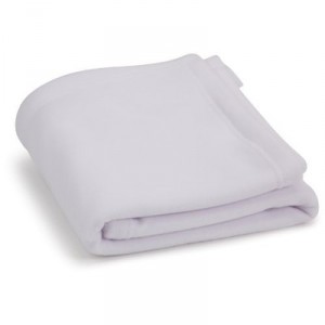 Baby Sun Nursery - MU61 175 - Couverture Polaire - Polyester - Blanc - 75 x 100 cm