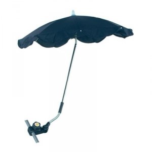 Ombrelle à triple flexible avec Easy Clip - noir
