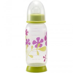 Biberon 260 ml Fleurs Vert sans BPA