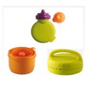 Beaba - 912155 - Coffret Accessoires Babycook Sorbet - 1 Boule Saveur Verte + 1 Rice Cooker Orange + 1 Babypote Vert