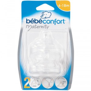 Bebeconfort - 30000028 - 3 Tétines Maternité - Silicone T2 - 3 Vitesses