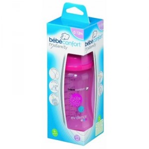 Bebeconfort - 30000686 - Biberon Maternité PP - Silicone T1 - 270ml - Rose