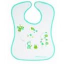 Bebeconfort - 31000103 - Lot 2 Bavoirs - Eponge T2 Velcro - 6-12 mois - Blanc/Rouge et Blanc/Vert