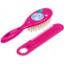Bebeconfort - 32000121 - Brosse Poil Soie+Peigne - Décorés - Rose