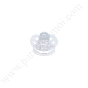 BEBISOL Sucette G, physiologique silicone, transparente, 2ème âge