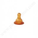 BEBISOL Tétine caoutchouc, bout rond, 1er âge, col standard