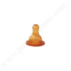 BEBISOL Tétine caoutchouc, bout rond, 1er âge, col standard