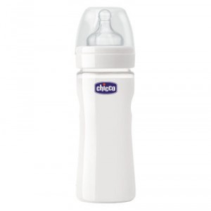 Chicco - 60043000080 - Bottle Wellness Glass - Glass Nature - Silicone Pacifier Normal Flow - 240 ml
