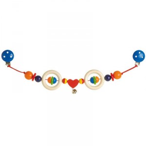 Heimess - 734790 - Hochet - Chaîne de Poussette avec Clips - Coeur