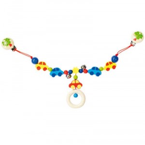 Heimess - 763 490 - Rattle - Chain with Stroller Clips - Automobiles