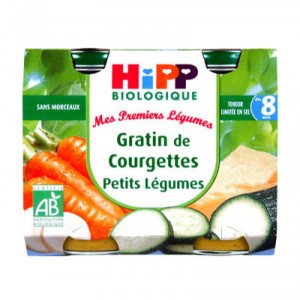 Hipp 2 Petits Pots Gratin courgettes bio