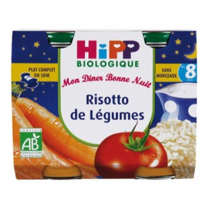 Hipp 2 Petits Pots Risotto de légumes Bio