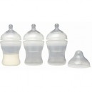 Nuby 3 Biberons Nuby Silicone 210ml + doseur sans BPA