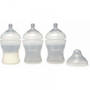 Nuby 3 Biberons Nuby Silicone 210ml + doseur sans BPA