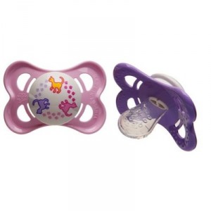 MAM - Lot de 2 Sucettes - 0-6 Mois - Fille - Rose et Violet - Sans Bisphenol A  (Import Allemagne)