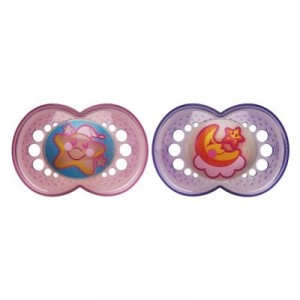 MAM - Lot de 2 Sucettes - +16 Mois - Fille - Rose - sans Bisphenol A (Import Allemagne)