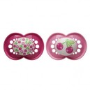 MAM - Lot de 2 Sucettes - 6-16 Mois - Fille - sans Bisphenol A