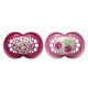 MAM - Lot de 2 Sucettes - 6-16 Mois - Fille - sans Bisphenol A