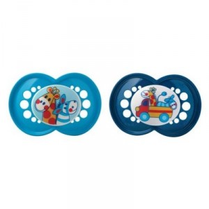 MAM - Lot de 2 Tétines - Garçon - Motif Bleu - 6-16 Mois Sans Bisphenol (Import Allemagne)