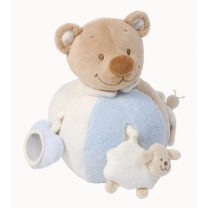 Nattou - Noa  Baby Bears - 618328 - Puériculture - Eveil - Balle Multi-activités Ours Bleu