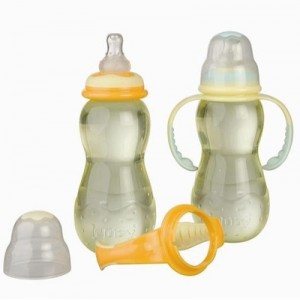 Nuby - Biberon 300 ml Col Standard - Tetine Anti Goutte 4M+ 