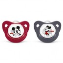 NUK - 10176032 - Sucette apaisante en silicone "Disney Mickey" - taille 2 - de 6 à 18 mois - Lot de ...
