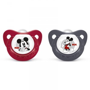 NUK - 10176032 - Sucette apaisante en silicone "Disney Mickey" - taille 2 - de 6 à 18 mois - Lot de ...