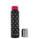 Biberon en inox 270 ml goulot étroit - Marron à pois