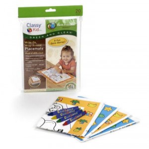 Pack de 20 sets de table Green  Clean avec crayons qui ne roulent pas (Import Grande Bretagne)