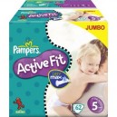 Pampers - 81212856 - Active Fit Couches - Taille 5 Junior (11-25 Kg) - Jumbopack 2 X 62 - 124 Couches