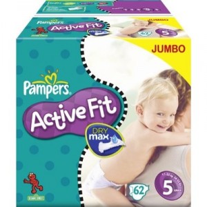 Pampers - 81212856 - Active Fit Couches - Taille 5 Junior (11-25 Kg) - Jumbopack 2 X 62 - 124 Couches