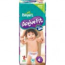 Pampers Active Fit couches Taille 4+ Maxi + (9-20 Kg), Geant 2x50, 100 couches